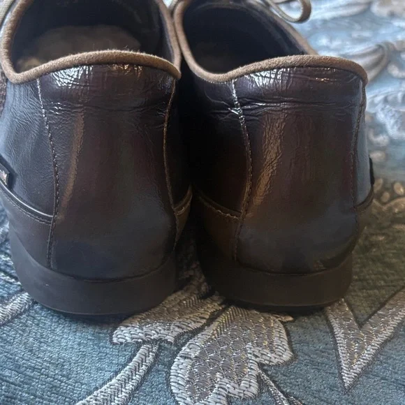 Mephisto Shiny Brown Leather Sneakers - Picture 5 of 6